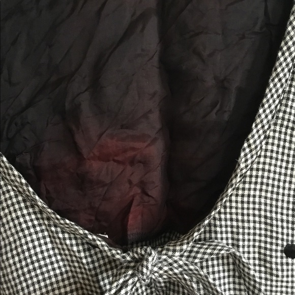 Vintage 90s does 60s Italian linen backless gingham polka dot shift dress - Picture 6 of 9